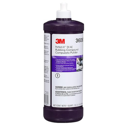 Perfect-It Perfect-It EX AC Rubbing Compound, 36060, Fast Cutting, High Performing, 1 qt (32 fl oz) (Pack of 6)
