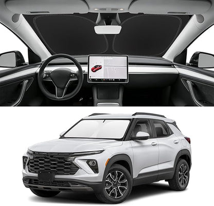 Custom Fit Windshield Sun Shade for Chevy Trailblazer 2021-2026, Blocks UV & Heat, Front Window Sunshade Accessories, Easy Fold & Store Keep Your Car Cooler