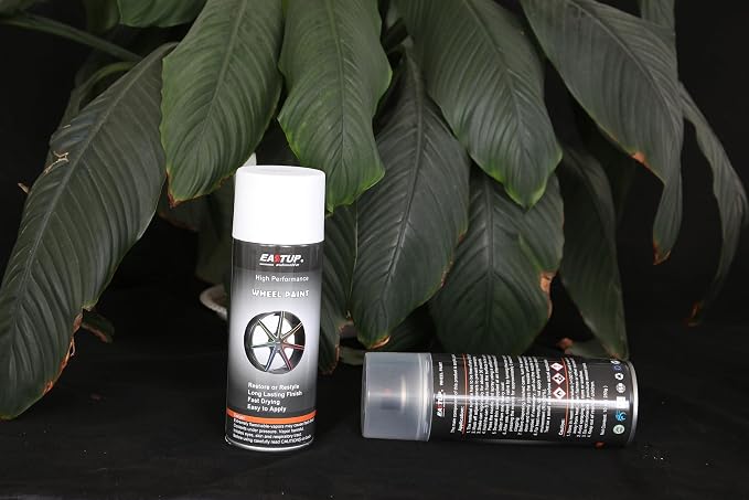 EASTUP remium Matt White Acrylic Enamel Wheel Spray Paint - Brilliant Finish, High Durability, Fade-resistant, Quick Drying Rim Coating