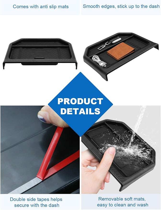 CDEFG for 2026 Ford Maverick Dashboard Storage Tray - Behind Screen Organizer Box 13.2-Inch Screen Dash Tray for 2025 2026 Ford Maverick Truck Accessories