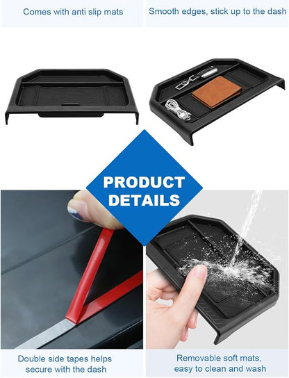 CDEFG for 2026 Ford Maverick Dashboard Storage Tray - Behind Screen Organizer Box 13.2-Inch Screen Dash Tray for 2025 2026 Ford Maverick Truck Accessories