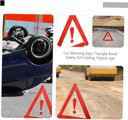 4pcs Warning Triangle Auto Safety Sign Car Kit Tripod Road Safety Kit and Firm