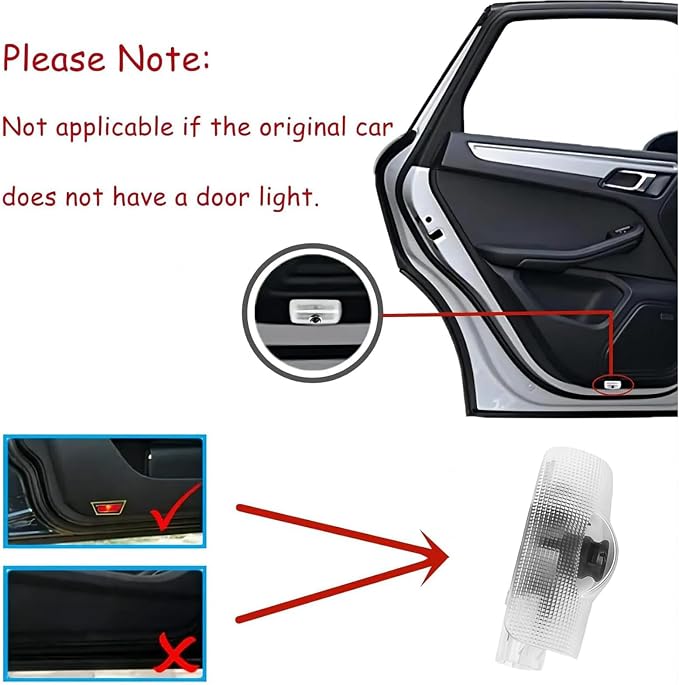 4Pcs Car Door Lights Logo Projector Compatible with Highlander/Camry/4runner/Sienna/Corolla/Tundra/Prius/Venza/Prado/Sequoia/Reiz/Previa/Alphard Model, 3D LED Car Welcome Projector Puddle Lights
