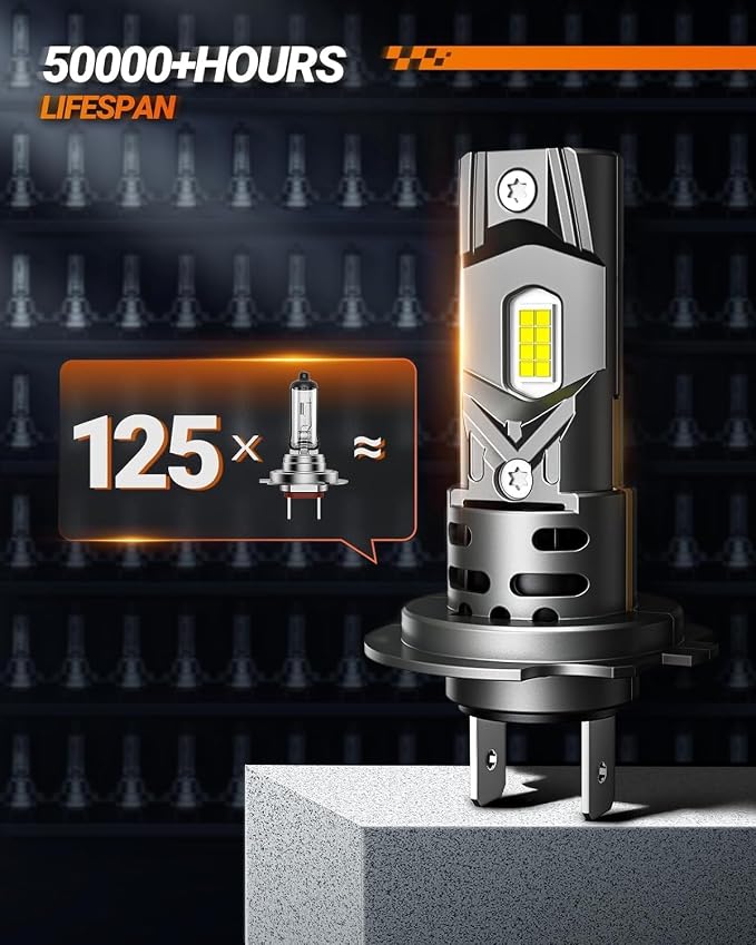 SEALIGHT H7 Fog Bulbs or DRL 60000LM 99% Compatibility for ATVs & Powersports, 2026 Version, 9×Brightness S2 Series Wireless H7 Fog Bulbs 10 Years Lifespan- Pack of 2