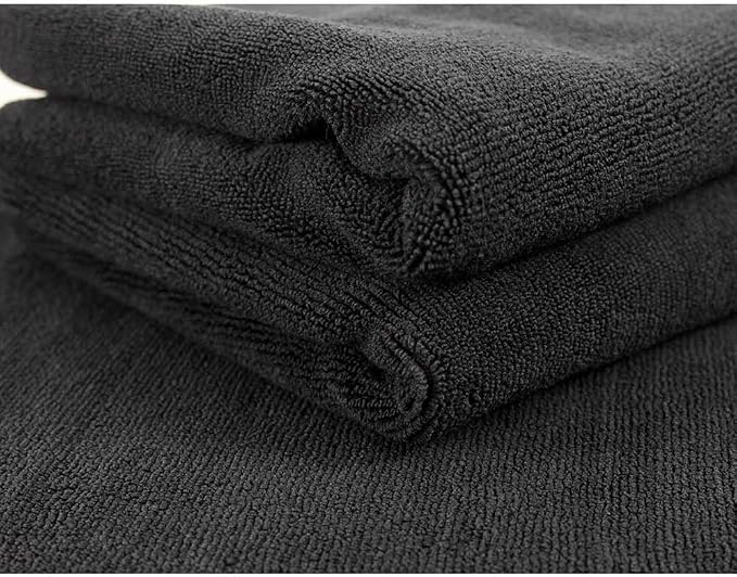 Chemical Guys MIC_805_3 Monster Edgeless Microfiber Towel, Black (16 in. x 16 in.) (Pack of 3)