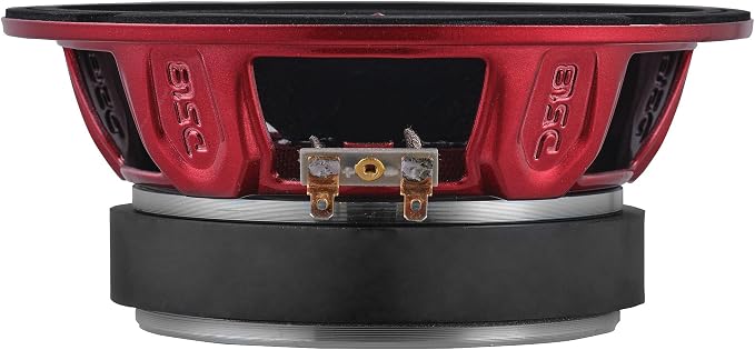 DS18 PRO-X6.4BM Loudspeaker - 6.5", Midrange, Red Aluminum Bullet, 500W Max, 250W RMS, 4 Ohms - Premium Quality Audio Door Speakers for Car or Truck Stereo Sound System (1 Speaker)