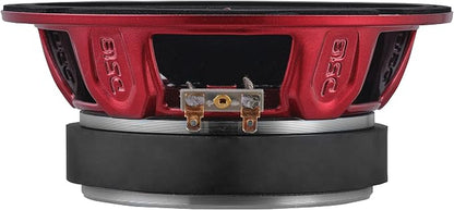DS18 PRO-X6.4BM Loudspeaker - 6.5", Midrange, Red Aluminum Bullet, 500W Max, 250W RMS, 4 Ohms - Premium Quality Audio Door Speakers for Car or Truck Stereo Sound System (1 Speaker)