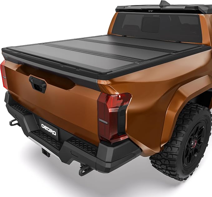 OEDRO Hard Tri-Fold Low-Profile Tonneau Cover Fit for Toyota Tacoma 2024 2025 2026 with Tacoma Bed Rail (Excl. Trail Edition) with 5ft Bed