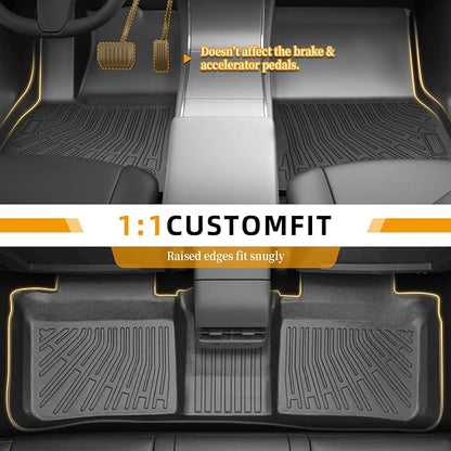 Floor Mats for Toyota Camry 2012 2013 2014 2015 2016 2017, Custom Fit Camry LE SE XLE XSE Hybrid LE SE XLE, 1st & 2nd & Cargo Liner, TPE Anti-Slip Waterproof 2012 Camry Floor Mats Car Accessories