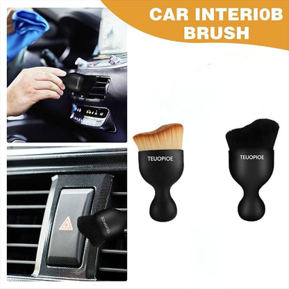 2PCS Car Detailing Brush Set Soft Hair Automotive Interior Dusting Brushes for Dashboard, Air Vents, Keyboard, Car Interior Exterior Cleaning, Car Accessories, Auto Dust Brush