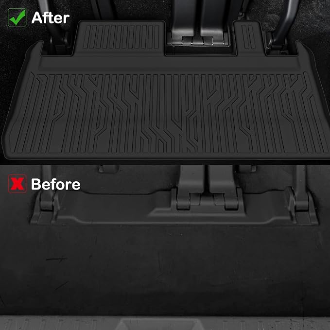 Floor Mats for 2013-2020 Toyota Sienna Only 7 Seats Upgrade Trunk Mat All Weather TPE Floor Liners Fit for 2020 Sienna 1st & 2nd & 3rd Row and Cargo Liner Anti-Slip Full Set Car Mats