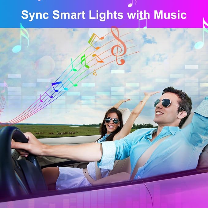 Hovano Car Interior LED Lights, APP Control with USB Port, RGB Color Change with Music Sync & DIY Mode, 48 LEDs Lights for Under Dash Running Board Truck