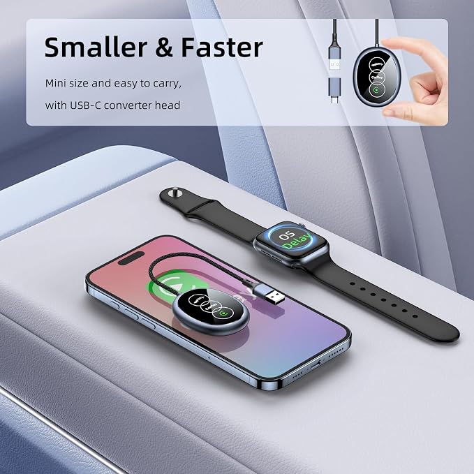 Wireless Carplay Adapter for iPhone Apple, 2026 Mini CarPlay Dongle, Plug & Play, No Delay, Convert Wired to Wireless Bluetooth Apple Carplay, with USB&USB-C, for iOS 10+ and 2016+ Cars,Silver