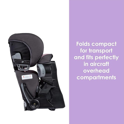 Baby Trend Protect 2-in-1 Folding Booster Seat, Dash Rose – Fold-Flat Travel-Ready Design, Lightweight Build, Belt-Positioning Comfort