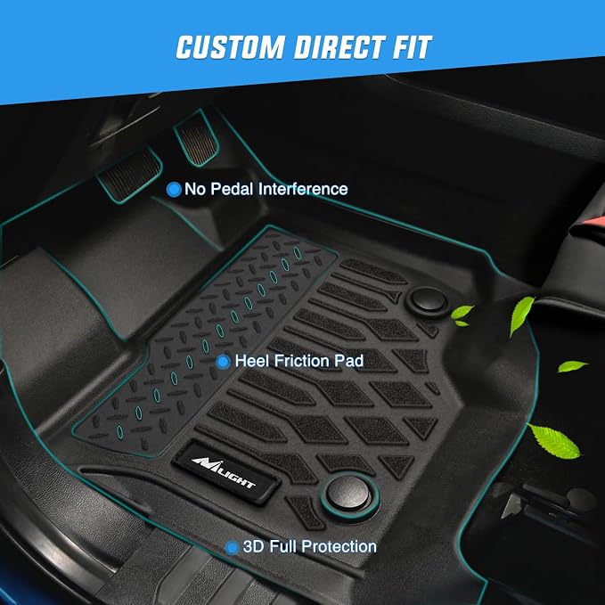 Nilight TPE Floor Mats for Honda Odyssey 2011 2012 2013 2014 2015 2016 2017 All Weather Custom Fit Heavy Duty Floor Liners