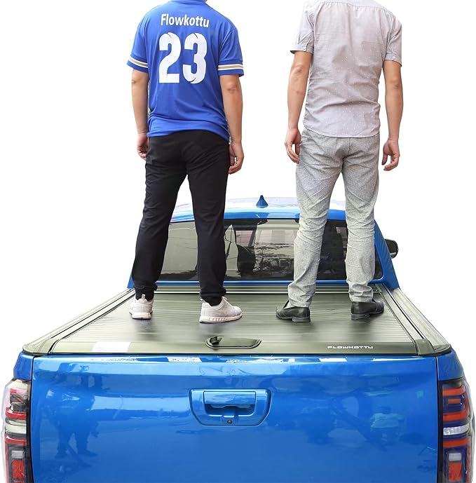 Retractable Hard Tonneau Cover Fit 2015-2026 Ford F-150 5.5 Ft Truck Bed | Lock Waterproof Aluminum Auto-Recoil lightning raptor r lobo xl stx xlt lariat king ranch platinum limited tremor Flowkottu