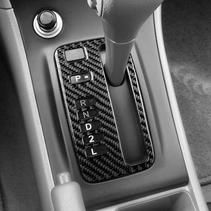 Black Real Carbon Fiber Accessories Car Gear Shift Control Anti-Scratch Panel Cover Interior Trim Sticker Decal for Toyota Corolla CE LE S 2003 2004 2005 2006 2007 2008/XRS 2005-2006 Sedan 1PC