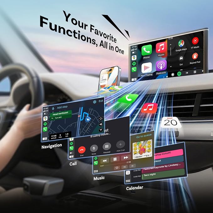 OTTOCAST Mini Slim 3.0 2026 Upgrade Wireless CarPlay & Android Auto Adapter | Plug & Play, Fast Auto-Reconnect, Dual-Band 5Ghz,Remember Two Phones