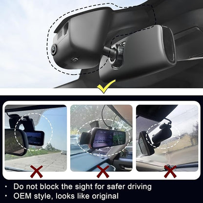 4K & Rear 1080P Dash Cam Custom Fit for Dodge Challenger 2015 2016 2017 2018 2019 2020 2021 2022 2023(Model A), GT R/T SXT SRT Hellcat R/T Scat Pack,Integrated OEM Look, WiFi & App,GPS, 128GB Card