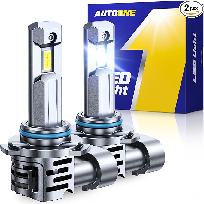 AUTOONE 9005 LED Bulb, 800% Brighter, 3 Min Quick Install, 20 Years Lifespan, No Flicker, 99% Compatibility