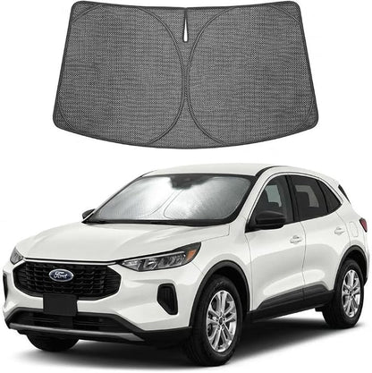 Proadsy Windshield Sun Shade Custom Fit Ford Escape 2020-2026 Ice Crystal Black Front Window Sunshade UV and Heat Blocker Foldable Visor Keeps Car Cooler for Summer Parking and Daily Use
