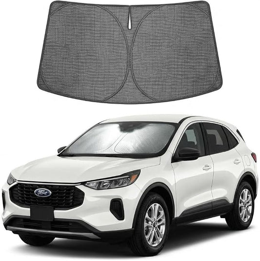 Proadsy Windshield Sun Shade Custom Fit Ford Escape 2020-2026 Ice Crystal Black Front Window Sunshade UV and Heat Blocker Foldable Visor Keeps Car Cooler for Summer Parking and Daily Use