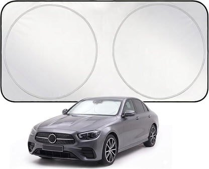 EzyShade Windshield Sun Shade with Shield-X Reflective Technology. See Vehicle Size-Chart. Foldable 1-Piece Car Sunshade Front Windshield Window Car SUV Truck. Sun Visor Heat Shield. Medium (M) Size