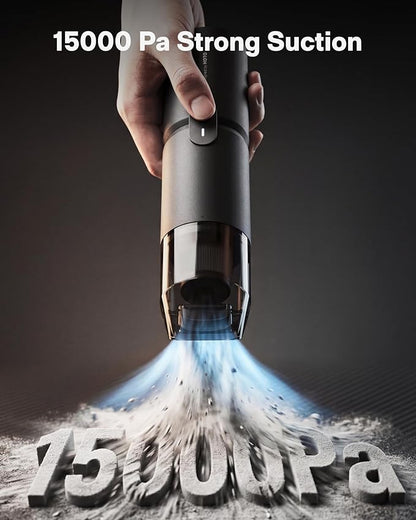 HOTO Handheld Vacuum Cleaner Cordless, Mini Vacuum Cleaner with 15000Pa Suction Power, Compressed Electric Air Duster Air Blower for Desk, PC Setup, Keyboard, Coffee Station Grounds
