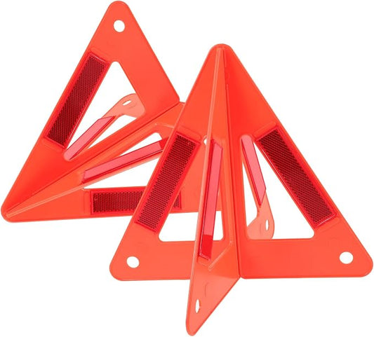 MAGICLULU Car Road Safety Kit 2pcs Reflective Emergency Warning Triangles with Plastic Triangle Signs for Roadside Vehicle Warning and Breakdown Safety