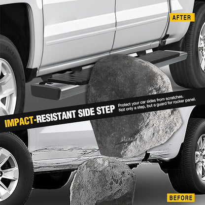 Nilight Running Boards for Ford F-150 2004-2014 Extended Super Cab 6 Inch Side Step Nerf Bars Stainless Steel Silver