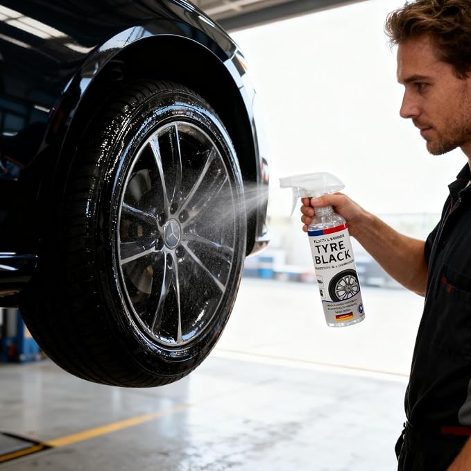 Car Tire Shine - Vehicle Tyre Cleaning Product - Automotive Wheel Protectant | for Trucks Sedans RVs SUVs Auto Enthusiasts Fleet Managers Vehicle Presentation Seasonal Maintenance