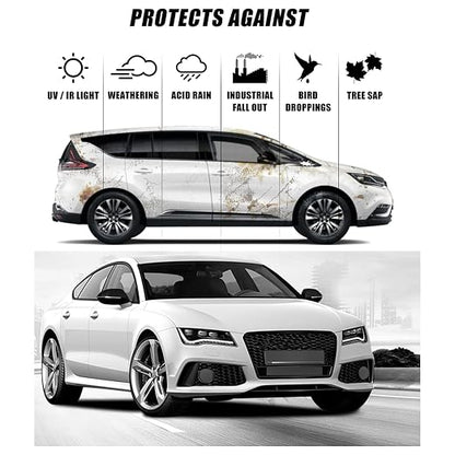 Graphene Ceramic Coating(60ML), 10H Ceramic Coating for Cars, High Gloss Anti-Scratch Nano Coat Kit Hydrophbic Mirror Paint Protection 3 Years Prorection