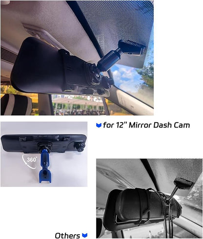 Pelsee Bracket for 12‘’ Mirror Dash Cam Rear View Dash Camera Mount(P12 Pro/P12 Plus/S12 Pro), Not for P12 Pro Max