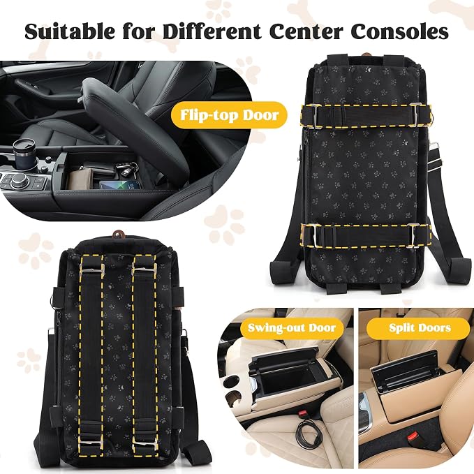 Woochpet Small Dog Car Seat, Auto Booster for Pet Travel, Portable Carrier Bed with Safety Leash Up to 9 lbs