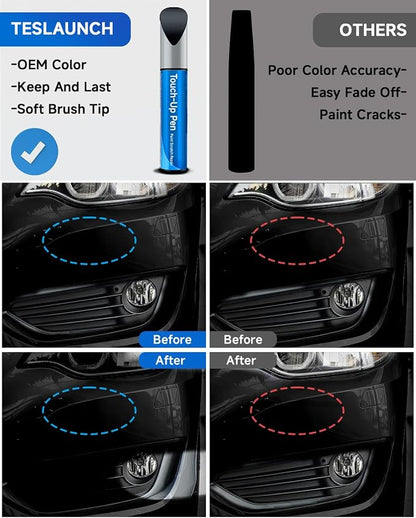 Touch Up Paint for BMW, Fluid Black(668) Exact Match Touch Up Paint Car Scratch Repair (Fluid Black(668))