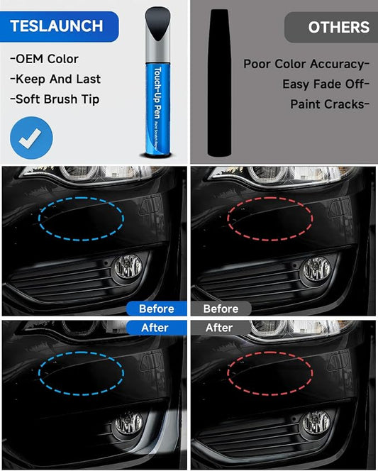 Touch Up Paint for BMW, Fluid Black(668) Exact Match Touch Up Paint Car Scratch Repair (Fluid Black(668))