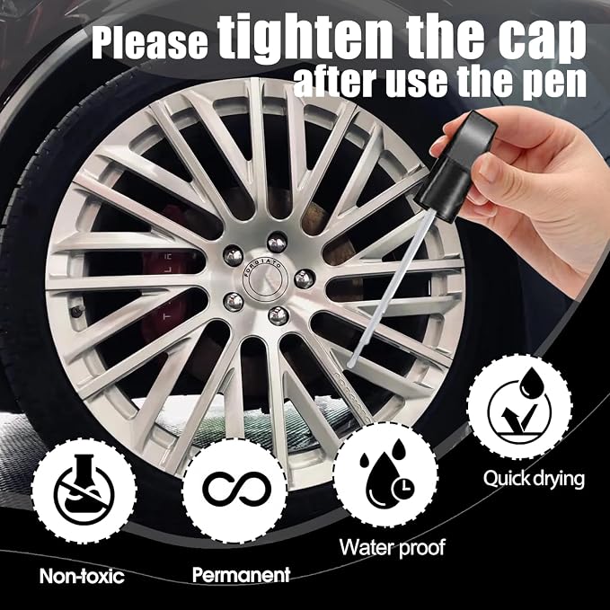 Silver Rim Touch Up Paint - Wheel Repair Kit Curb Rash, Quick And Easy Wheel Scratch Repair, Rim Paint For Car Wheel Repair
