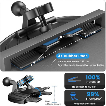OHLPRO 15W Magsafe Car Mount Charger for iPhone 17, Fast Wireless Charging Magnetic CD Slot Holder with 3M Adhesive Base for Dashboard, Aluminum Shell, Compatible with iPhone 16 15 14 Series, Blue