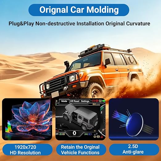 Digital Dash Instrument Cluster Display for Jeep Wrangler 2007-2010 Automotive Speedometers, 12.3 inch 2K IPS HD Resolution Plug&Play OTA Upgrade 2S Fast Boot Non-Destructive Installation