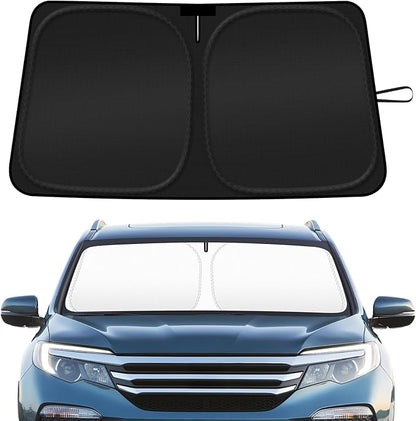 Car Windshield Sun Shade Compatible with 2016-2024 2025 2026 Honda Pilot Accessories Sunshade Custom Foldable Windshield Sun Visor