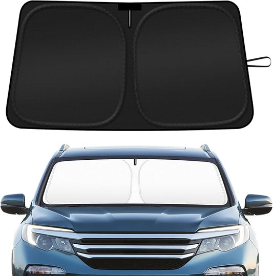 Car Windshield Sun Shade Compatible with 2016-2024 2025 2026 Honda Pilot Accessories Sunshade Custom Foldable Windshield Sun Visor