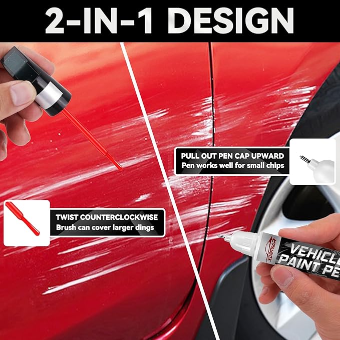 Pearl Red Touch Up Paint for Cars, Color Accurate Auto Paint, Professional Automotive Scratch Repair, Lasting Auto Scratch Remover, Quick Drying, Easy to Use, Safe and Non-toxic
