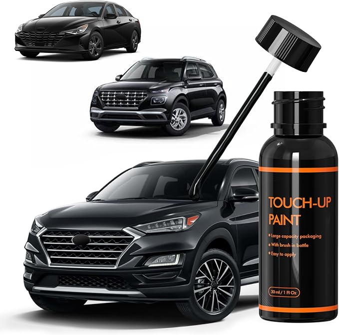 NKA/MJB Black Noir Touch Up Paint for Hyundai, DIY Car Paint Scratch Repair Kit, Automotive Paints, Quick & Easy Fix Scratch Repair for Tucson/Elantra/Ioniq/Venue/Santa Fe