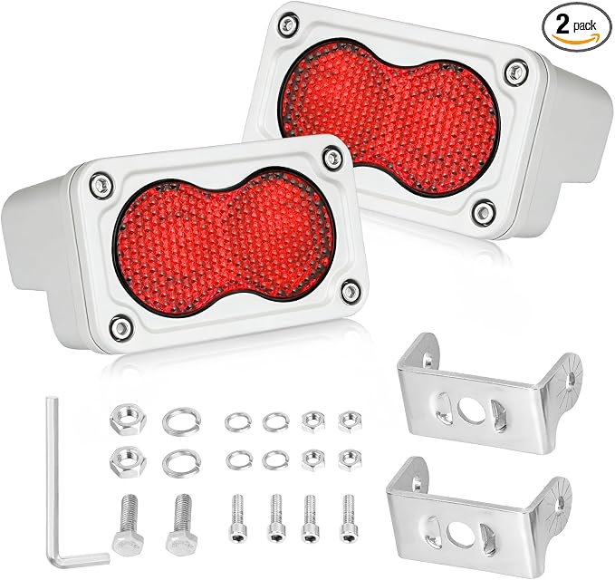 Marine Red LED Lights Waterproof 2Pcs 3 Inch 40W CREE LED Boat Navigation Lights Pods Deck Cabin Courtesy Red Diffused Floodlight for Pontoon Dinghy Kayak Jon Boat Yacht Truck Trailer Camper