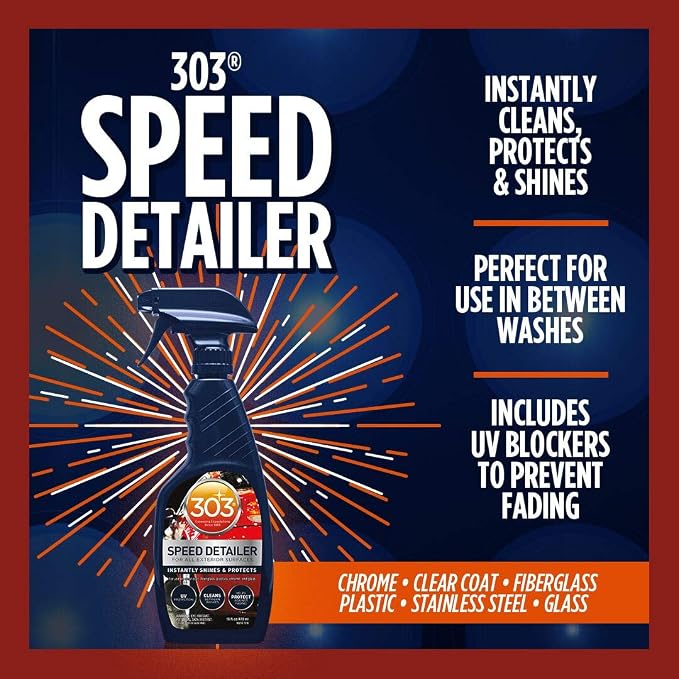 303 Products (30216-6PK) Products Automotive Speed Detailer - For All Exterior Surfaces - Instantly Shines And Protects - Cleans Between Washes - UV Protection, 16 fl oz 6 Pack