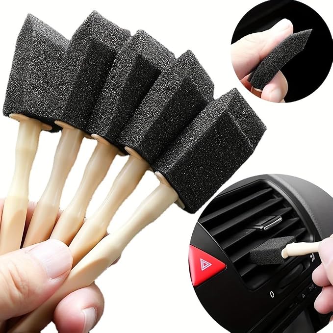 12 Pack Car Air Vent Duster Brush Blind Duster Car Interior Detail Dust Brush Sponge Brushes Dash Duster for Automotive Air Conditioner Vent Dashboard Crevice Mini Split Vent Window Blinds