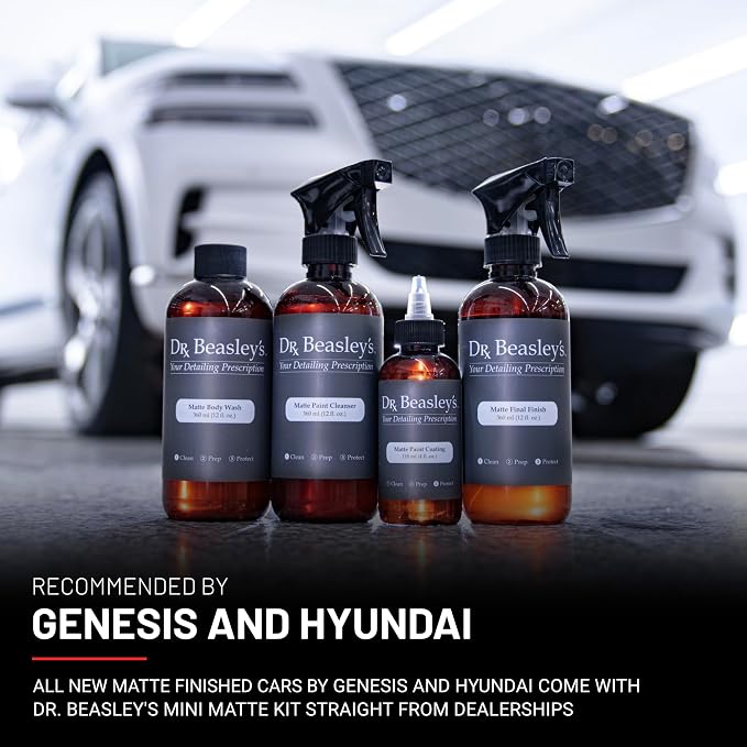Dr. Beasley's Mini Matte Kit with Accessories - Instant Bonding Coating, 2+ Years of Protection with Body Wash, Final Finish, Paint Cleanser, Matte Paint Coating