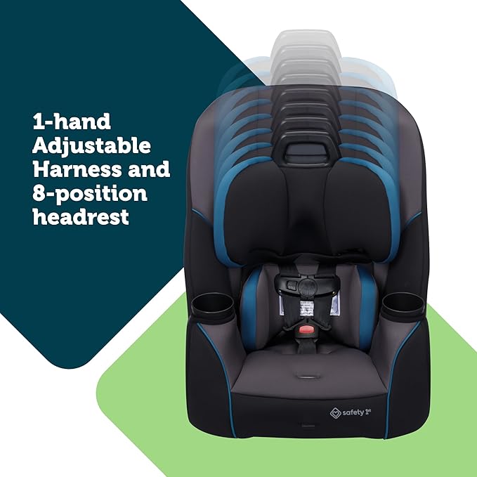 Safety 1st Crosstown All-in-One Convertible Car Seat, Rear Facing, Forward Facing Car Seat, Booster, Deep Sea