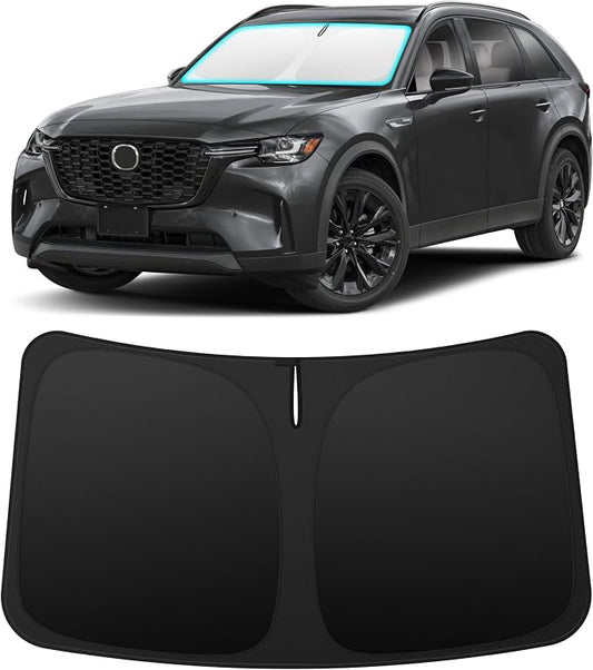 INSAUTO Custom Fit Windshield Sun Shade Accessories for Mazda CX90 CX-90/CX-90 PHEV 2024-2026, Foldable Front Window Sunshade, UV & Heat Reflector, Keeps Interior Cool, Includes Storage Bag
