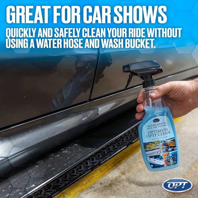 Optimum Opti-Clean Waterless Wash and Protect - Concentrated Waterless Car Cleaning Spray and Polymer Protection (1 Gallon)